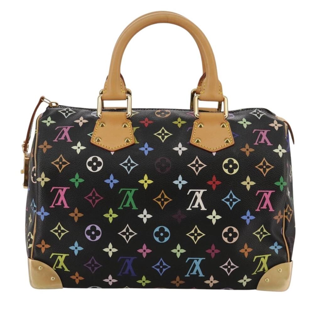 Louis Vuitton Monogram Multicolor Speedy 30 Handbag Black